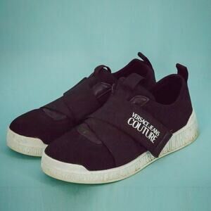 Versace Jeans Couture Womens 36 Size 6 Black Linea Fondo Penny Hook Loop Elastic